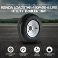 thumbnail image 2 of Kenda Loadstar 480/400-8 LRB Trailer Tire & 4-Hole Custom Spoke Wheel, 2 of 8