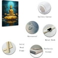 thumbnail image 2 of ZHONGYUTONG Golden Buddha Painting Buddha Statue Sitting on Lotus Flower Wall Art Zen Picture Meditation Canvas Artwork Spa Prints for Spiritual Buddhism Prayer Room (20.00" x 30.00"), 2 of 6