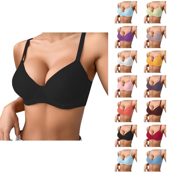 Push Up Bras for Women Lightweight Comfortable Breathable Side Support Anti Sagging Underwire Bralettes Everyday Bra