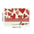 thumbnail image 3 of SDJMa Red Buffalo Plaid Love Heart Valentine Placemat, 12x18 Inch Table Mats for Anniversary Wedding Party Kitchen Dining Table Decoration, 3 of 6