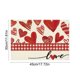 thumbnail image 3 of Manteles individuales de lino para San Valentín | Manteles aislantes con estampado de corazones rojos | Tela de lino duradera con bordes reforzados | Resistente al calor y a los arañazos |, 3 of 6