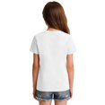 thumbnail image 4 of Girls Crewneck Short Sleeve Printed T Shirt Casual Back to School Pullover Knit Top with Graphic Bow Pencil Pattern, 4 of 4