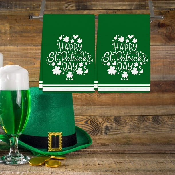 Decoraciones del Día de San Patricio, Accesorios del Día de San Patricio, Regalos del Día de San Patricio, Toalla de Mano del Festival Irlandés, Toalla con Estampado de Árbol de Camión, Toalla, Decora
