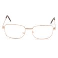 thumbnail image 3 of Lens Rimmed Men's Reading Glasses Gold Metal Frame Supply K0S9, 3 of 7