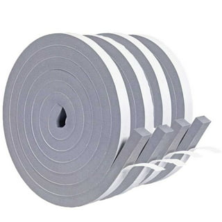 Neoprene Foam Strip Roll by Dualplex, 3 inch Wide x 10' Long 1/4 inch Thick, Weather Seal High Density Stripping with Adhesive Backing - Weather Strip