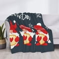thumbnail image 4 of Vsdgher Cute Christmas Gnomes (2) Pattern Fleece Throw Blanket, Horizontal Fleece Bedding Home Decor for Couch & Bed All Season Use -60"x50", 4 of 7