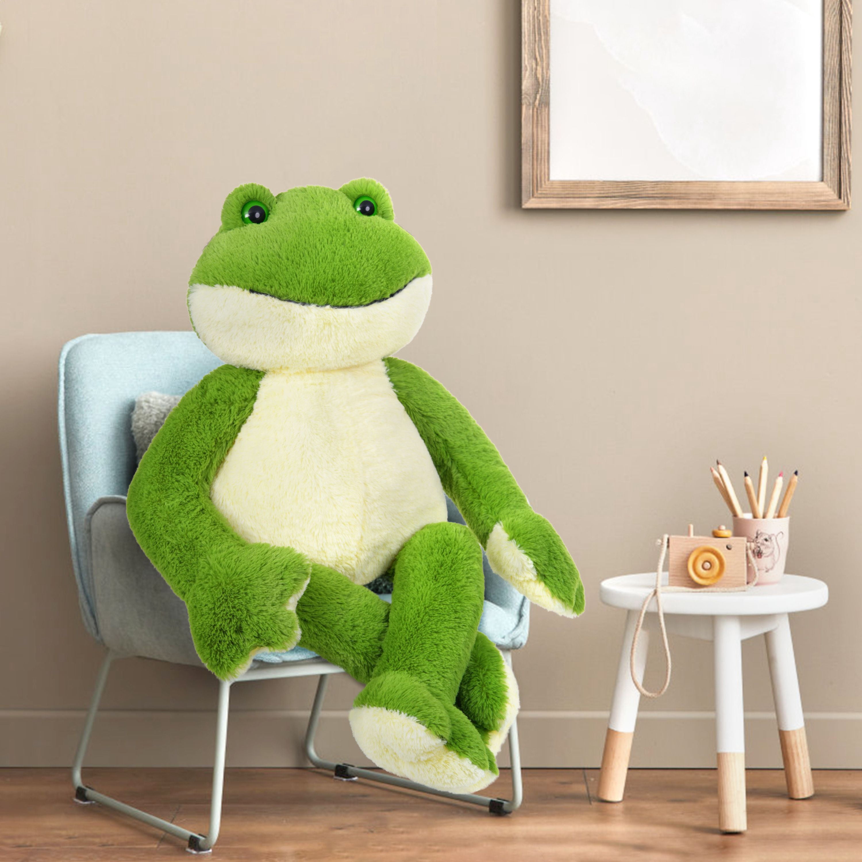 Muiteiur Frog Stuffed Animal 35.5" Giant Frog Plush Toy Frog Body Pillow