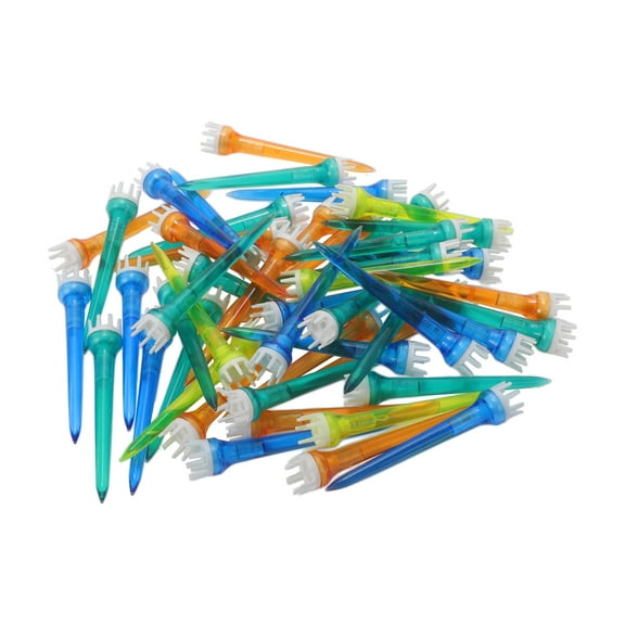 Unique Bargains 50 Pcs Portable crown Golf Tees 3.07" Multicolor