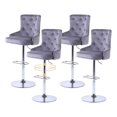 thumbnail image 1 of Alexent Modern Glam Velvet Bar Stool Chairs Adjustable Height - GRAY SET OF 4, 1 of 8