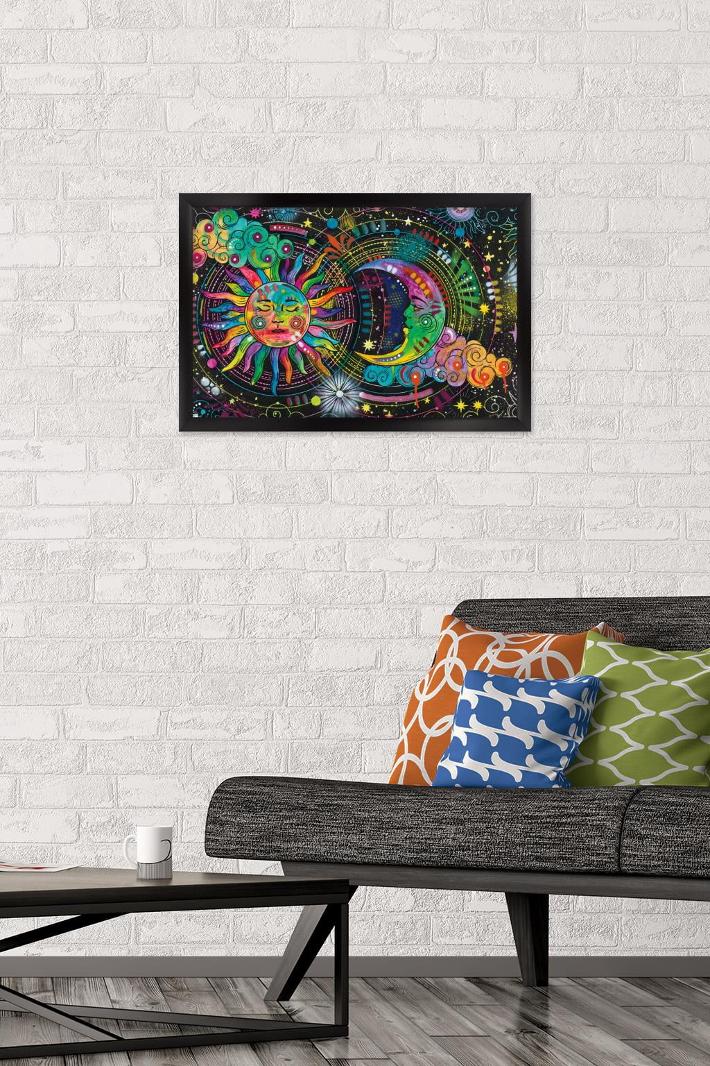 Dean Russo - Sun And Moon Wall Poster, 14.725" x 22.375" Framed