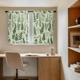 thumbnail image 6 of Kitchen Curtains (2 Pcs) Over Sink Bathroom Window Cafe Basement Cortinas para Cocina Farmhouse Short Mini Curtain Green Botanical Plant Spring Elegant Country Rustic Modern Cute - 26×36", 6 of 6