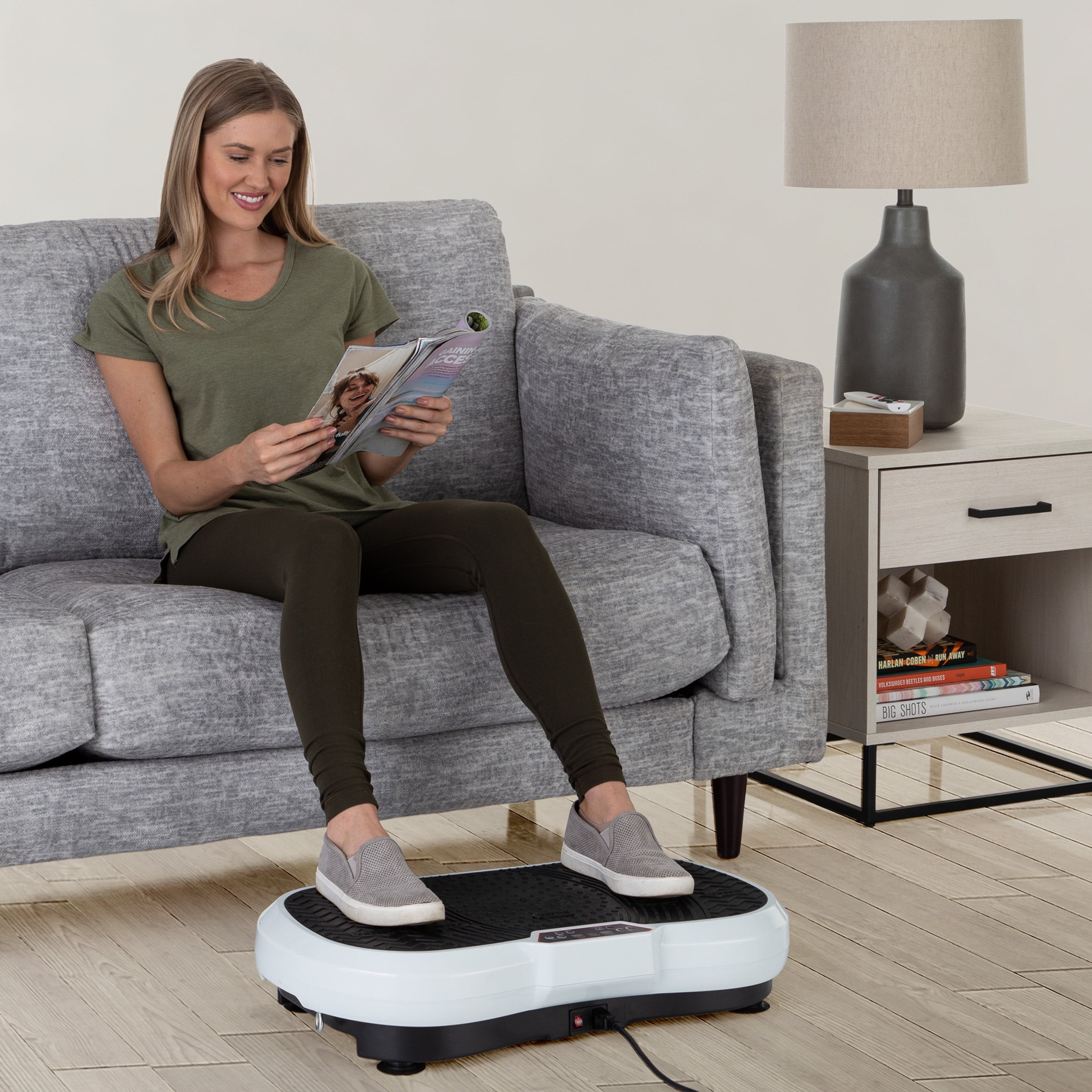 Wakeman Vibration Plate Exercise Machine - Vibrating Platform with Remote