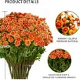 thumbnail image 3 of Luckcia Faux Mums, Booneb Mums, Artificial Outdoor SunsetMums Flowers, Artificial Sunsetmums- UV Resistant, Waterproof, Windproof, Fake Fall Flower Daisy with Eucalyptus (5Bundle Ivory), 3 of 7