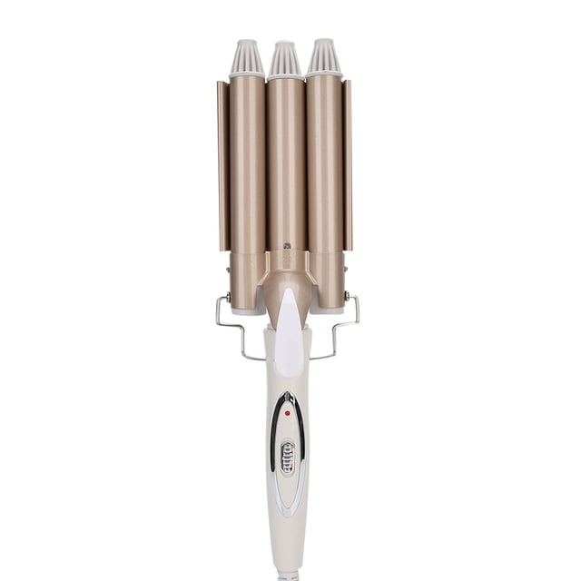 Rizador de pelo eléctrico profesional, herramienta de peinado para peluquería, 22 mm, color champán, 110-240 V, enchufe estadounidense