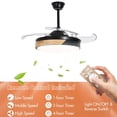 thumbnail image 6 of 42 inch LED Ceiling Fan Light Lamp 6 Speed Round Fan Ceiling Mounted Chandelier W/ Remote Control,3000K-6000K,4 Blades Ceiling Light, 6 of 22