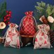 thumbnail image 4 of Bolsa de lino con cordón para Navidad, bolsita de cáñamo para embalaje de dulces y galletas, regalo de Año Nuevo, 5/10 piezas, 10x14, 13x18cm, 4 of 4