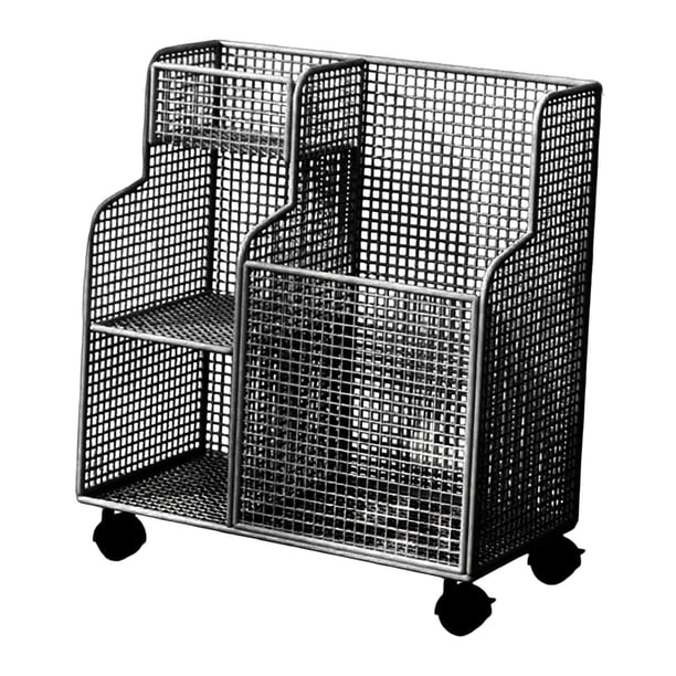 Estante de almacenamiento con ruedas para esterilla de yoga, organizador de suministros para mancuernas, hogar Negro