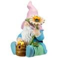 thumbnail image 5 of Northlight LED Solar Lighted Sunflower Gnome Outdoor Garden Statue - 8.5", 5 of 9
