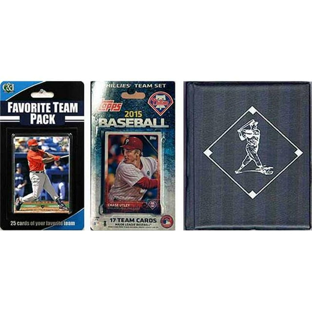 2015PHILLSTSC MLB Philadelphia Phillies Ensemble d'Équipe 2015 Topps & Cartes de Joueur Préféré Plus Album de Rangement