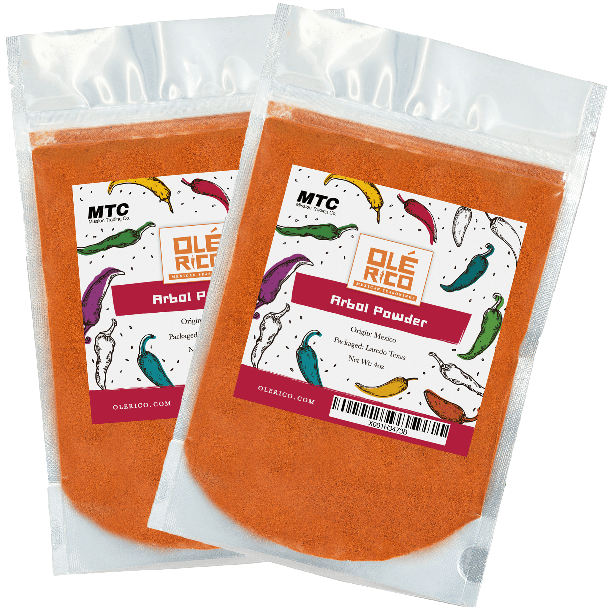 Arbol Chile Powder (Spice) 2 Pack by Ole Rico