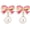 H7:hot pink bow earrings, variant on Bow Earrings for Women Trendy Stuff Cute Bow Pearl Drop Dangle Earrings Bowknot Stud Wedding Party Daily Jewelry Accessory Gifts