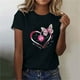 thumbnail image 2 of Tops Cortos para Mujeres, Cuello Redondo Impreso de Manga Corta Top Casual Hecho de Poliéster Cómodo para el Uso Diario de Primavera Verano, Manga Corta Top, 2 of 4