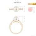 thumbnail image 5 of ANGARA South Sea Cultured Pearl Ring with Marquise Motifs in 14K Yellow Gold for Women | June Birthstone, Birthday, Anniversary, Jewelry Gift for Women | Pearl Ring, 5 of 8