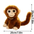 thumbnail image 2 of Lifelike Big Eye Monkey Plush Toy, Realistic Primate Stuffed Animal, Soft Simulation Monkey Doll, Home Decoration, Comforting Animal Buddy, Birthday Surprise Gift, 11.8in, 2 of 7