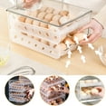 thumbnail image 1 of Rolling Refrigerator Organizer, Sliding Storage Container, 36-Compartment Design, Stainless Steel Frame, For Kitchen/Office, Efficient Food Storage, Compact Tray Organizer, Heavy-Duty Wheels,, 1 of 8