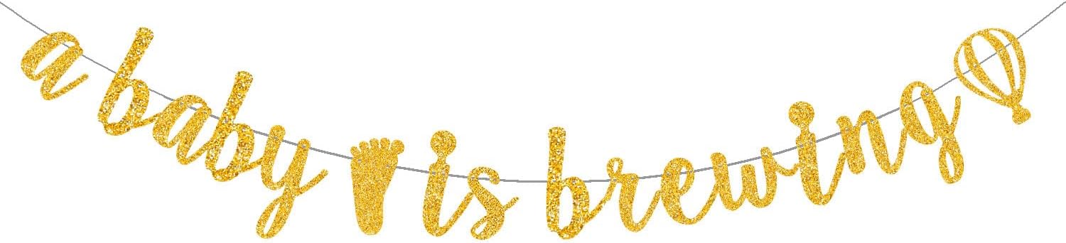 Cartello 'Oh Baby' In Feltro Glitterato Oro Rosa Per Baby Shower - 20x20 Cm, Decorazione Per Feste E Sfondo Fotografico