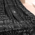 thumbnail image 3 of Math Equations Geometry Shapes Black Pattern Blanket,Comfortable Soft Flannel Throw Blanket,All Season,Warm Lightweight Blankets for Sofa Bed Couch Living Room Chair,40"x50", 3 of 4