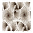thumbnail image 3 of Ambesonne Fractal Shower Curtain, Abstract Digital Style, 69"Wx75"L, Beige, 3 of 5
