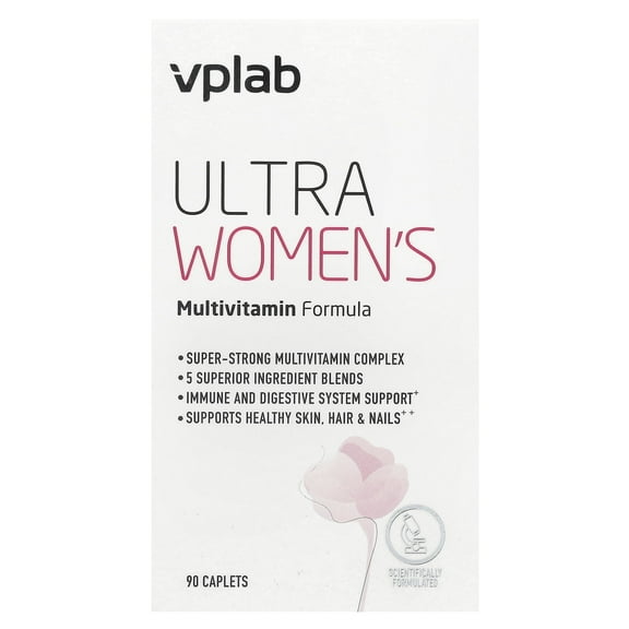 Vplab Nutrition Ultra Women's Multivitamin Formula, 90 Caplets, Sugar-Free
