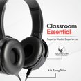 thumbnail image 3 of Auriculares Eduvy Core para el aula, paquete de 24 unidades con cable para estudiantes, 3 of 8
