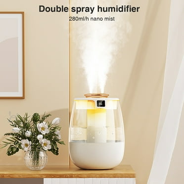Smart Humidifiers for Bedroom,Cool Mist Humidifier for Home,Cool Mist Humidifier,Quiet Ultrasonic Humidifiers for Bedroom,Auto Shut-Off, Filterless, Air Humidifier, White