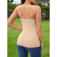 thumbnail image 4 of Charmo 2-Pack Cotton Tank Tops for Womens Built-in Shelf Bra Camisole, 4 of 7