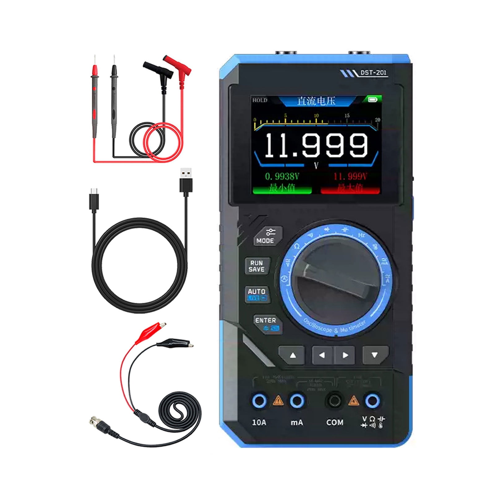 COOLHOOD Multifunction Digital Multimeter with Comprehensive Measurement Functions Oscilloscope & Signals Generator for Industri