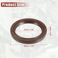 thumbnail image 5 of Unique Bargains 2pcs Engine Crankshaft Seal No.9031138059 for Toyota Corolla 1998-2008 for Scion XB 4 Cyl 2.4L 2008-2013 Brown, 5 of 6