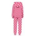 thumbnail image 5 of Piuwrlz Kids Fleece Sweatsuits 2pcs Hood Top and Pants Girls Boys Plush Hoodies and Sweatpants Watermelon Red Size 6-7Years, 5 of 6
