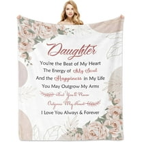 Daughter Gift from Mom, Daughter Gifts, Gifts for Daughter Blanket 60"x50", Daughter Birthday Gift, Birthday Gifts for Daughter Adult, Daughter Gifts Ideas for Mothers Day Graduation Christmas