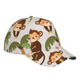 thumbnail image 3 of Fotbe Monkeys Swinging from Palms Classic Baseball Cap, Adjustable Snapback Hats, Outdoor Baseball Hat for Men and Women Cotton Soft, 3 of 9