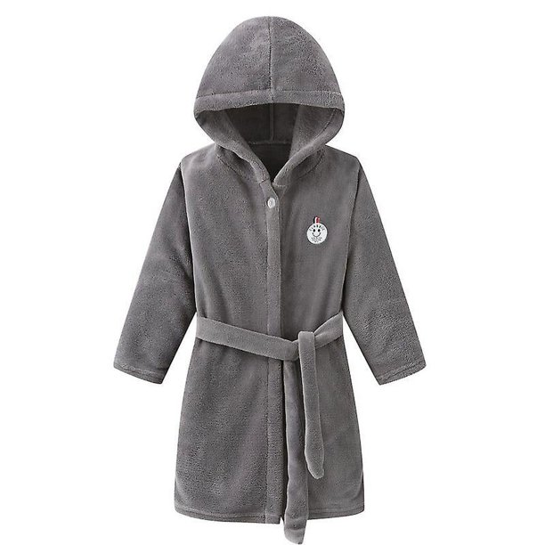 110cm Albornoz de franela para niños, albornoz para bebés, forro polar de Coral grueso para niños y niñas