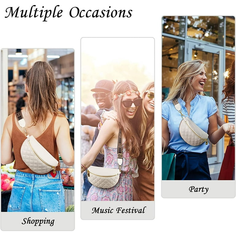 Cross Body Bag Shoulder Purses for Women Trendy Black Small Genuine Leather Belt Sling Bum Fashion Fanny Pack Crossbody Bags Cute Designer Everywhere Large Chest Waist Bag for Girls Traveling Gift
