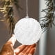thumbnail image 1 of Bolas navideñas de nieve en polvo | Adornos para árbol de Navidad de 8 cm con detalles de cuentas y lentejuelas | Juego de 2 adornos colgantes en dorado, blanco, rosa y azul, 1 of 5