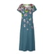 thumbnail image 4 of Vestido largo de playa para mujer con estampado de verano bohemio de manga corta con volantes Pompotops ghjkhdj10884, 4 of 5