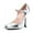 Silver, variant on XYD Women Fashion Mary Jane Pumps Cut-Out Stiletto High Heels Round Closed Toe Buckled Ankle Strap Vintage Dress Shoes Size 7 Red