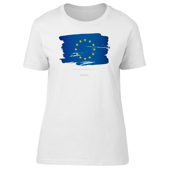 Grunge Europe Flag Watercolor Tee Men's -Image by Shutterstock