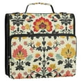 thumbnail image 5 of FORMRS Zipper Binder with Shoulder Strap 1.5-inch Ring 500 Sheet Capacity File Bag, Beige Floral, 5 of 5