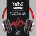 thumbnail image 3 of Artix CL750 Wired Headphones with Microphone, On-Ear Head Phones with Mic, Red, 3 of 10