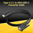 thumbnail image 3 of 1.8m Vga Adapter Cable Mini 1080p High Resolution Type-c 3.1 To Vga Usb-c Converter Cable compatible Projector, 3 of 5